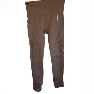 Gymshark Seamless Workout Leggings Brown High Waisted Activewear Size S
